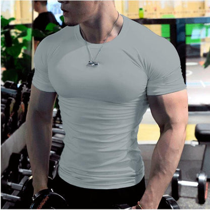 Men's Slim-Fit Performance Training T-shirt: Master Your Fitness Runs - ForVanity men's sports & entertainment, sports tops Sports Top