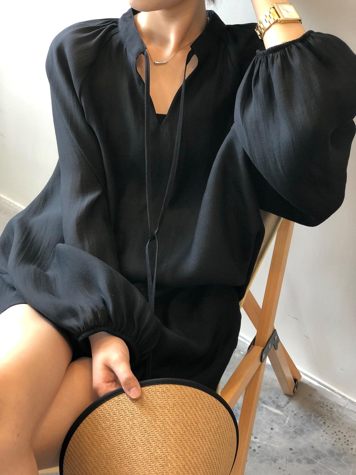 Women Summer Long Sleeve Shorts Outfit - ForVanity 