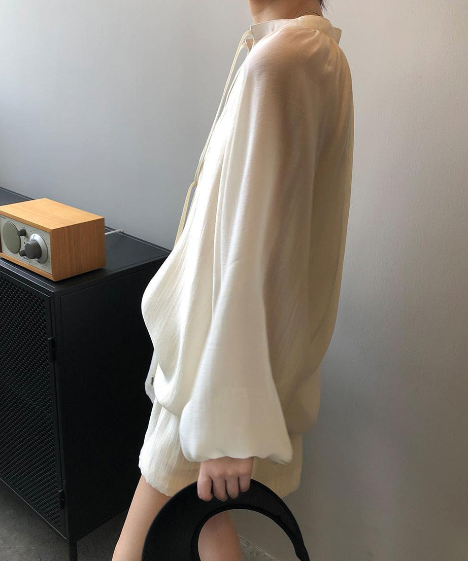 Women Summer Long Sleeve Shorts Outfit - ForVanity 