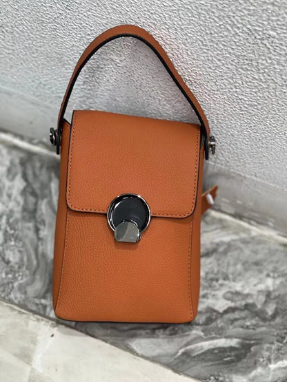 Genuine Leather Crossbody Bag - Korean Style Fashion, All-Matching - ForVanity crossbody bags, women's bags Crossbody Bags