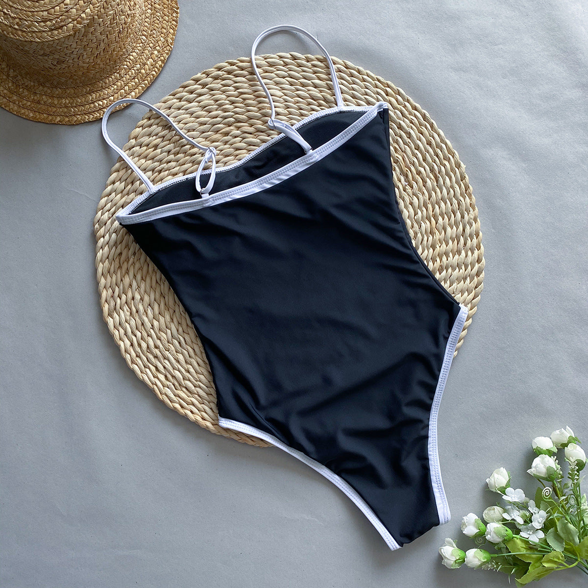 One Piece Bikini Stitching Swimsuit