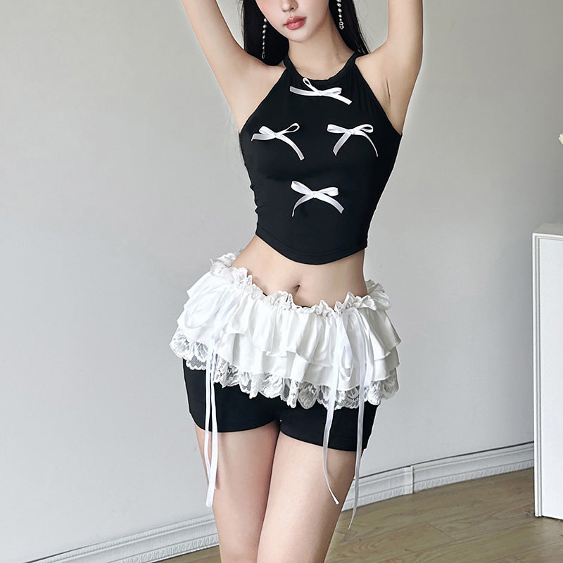 Women Solid Color Slim Fit Shorts Outfit