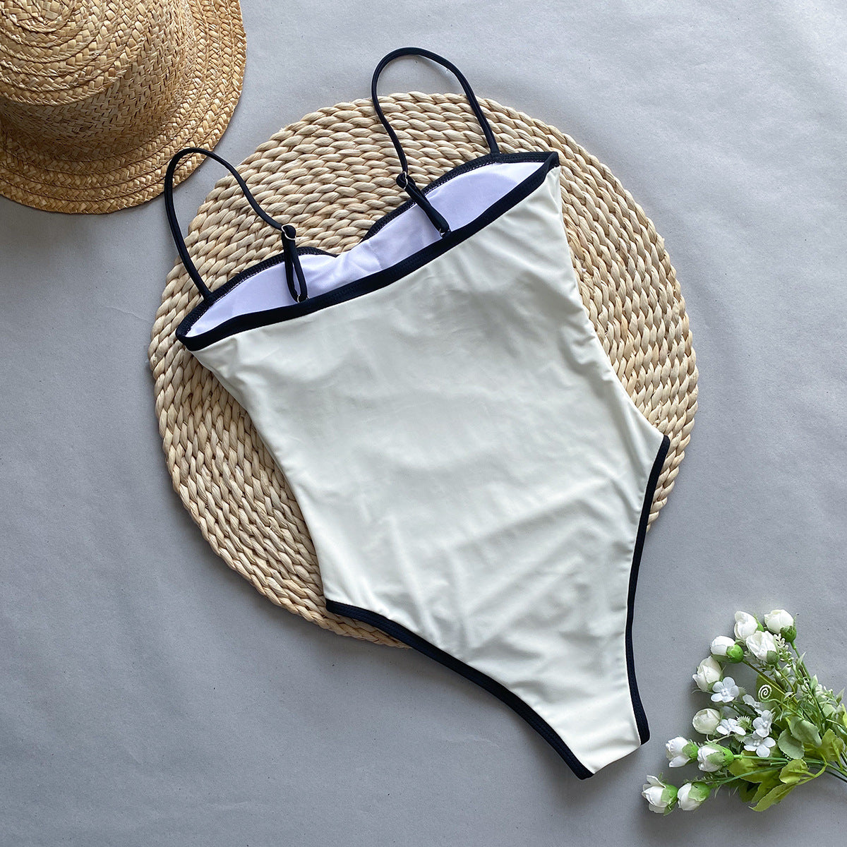 One Piece Bikini Stitching Swimsuit