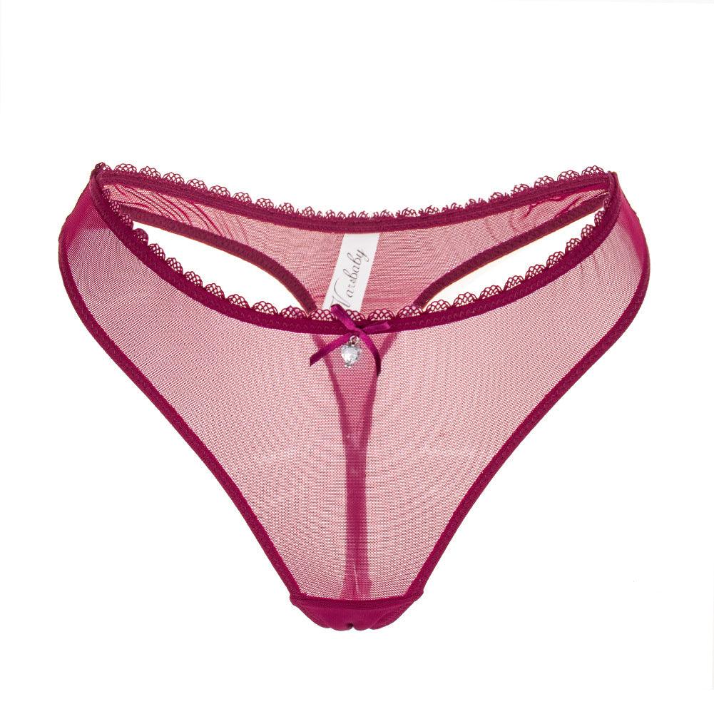 Ultra Thin Transparent Mesh Lace Thong Panties - ForVanity underwear, women's lingerie Thongs