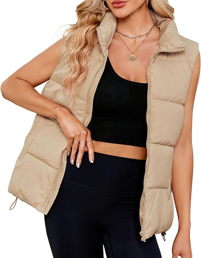 Women's Fashion Sleeveless Stand-up Collar Thermal Down Cotton-padded Vest