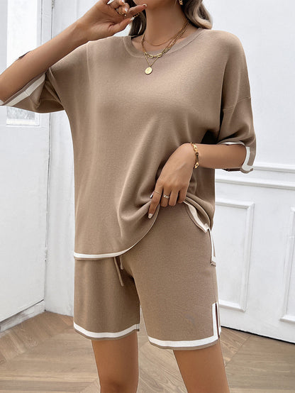 Women Spring Summer Casual Sweater Shorts Outfit - ForVanity sweaters outfits, women's outfits Sweaters Outfits