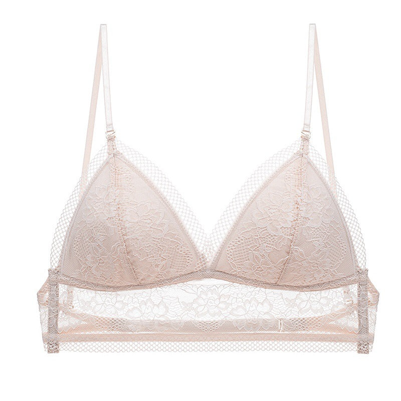 French U-Shaped Lace Triangle Cup Bra