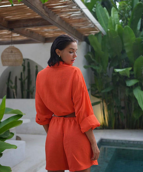 Summer Women Vacation Casual Loose Shorts Outfit - ForVanity 