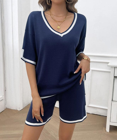 Summer Women Casual Sweater Shorts Outfit - ForVanity sweaters outfits, women's outfits Sweaters Outfits