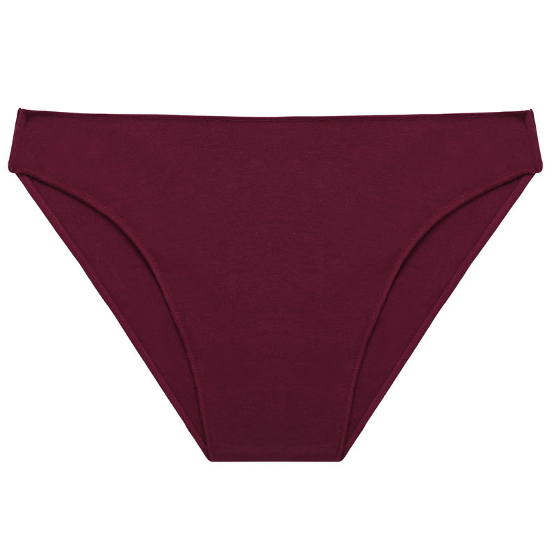 Women’s High Slit Cotton Briefs - Comfortable, Solid Color Underwear