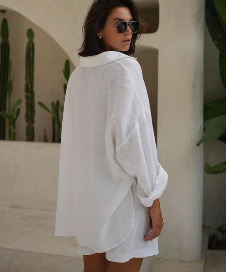 Summer Women Vacation Casual Loose Shorts Outfit - ForVanity 