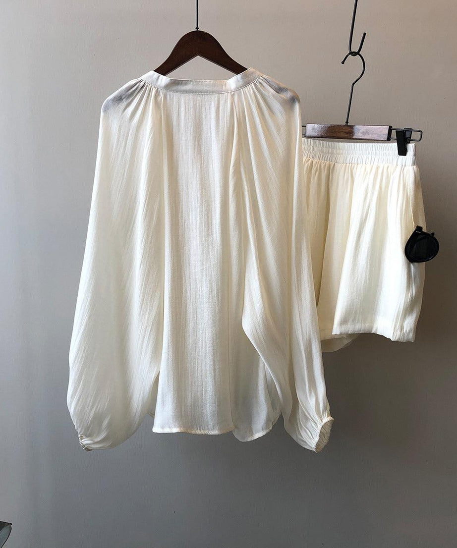 Women Summer Long Sleeve Shorts Outfit - ForVanity 