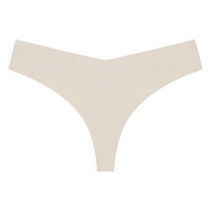 Seamless V-Shaped Low Waist T Back Thongs - ForVanity underwear, women's lingerie Thongs