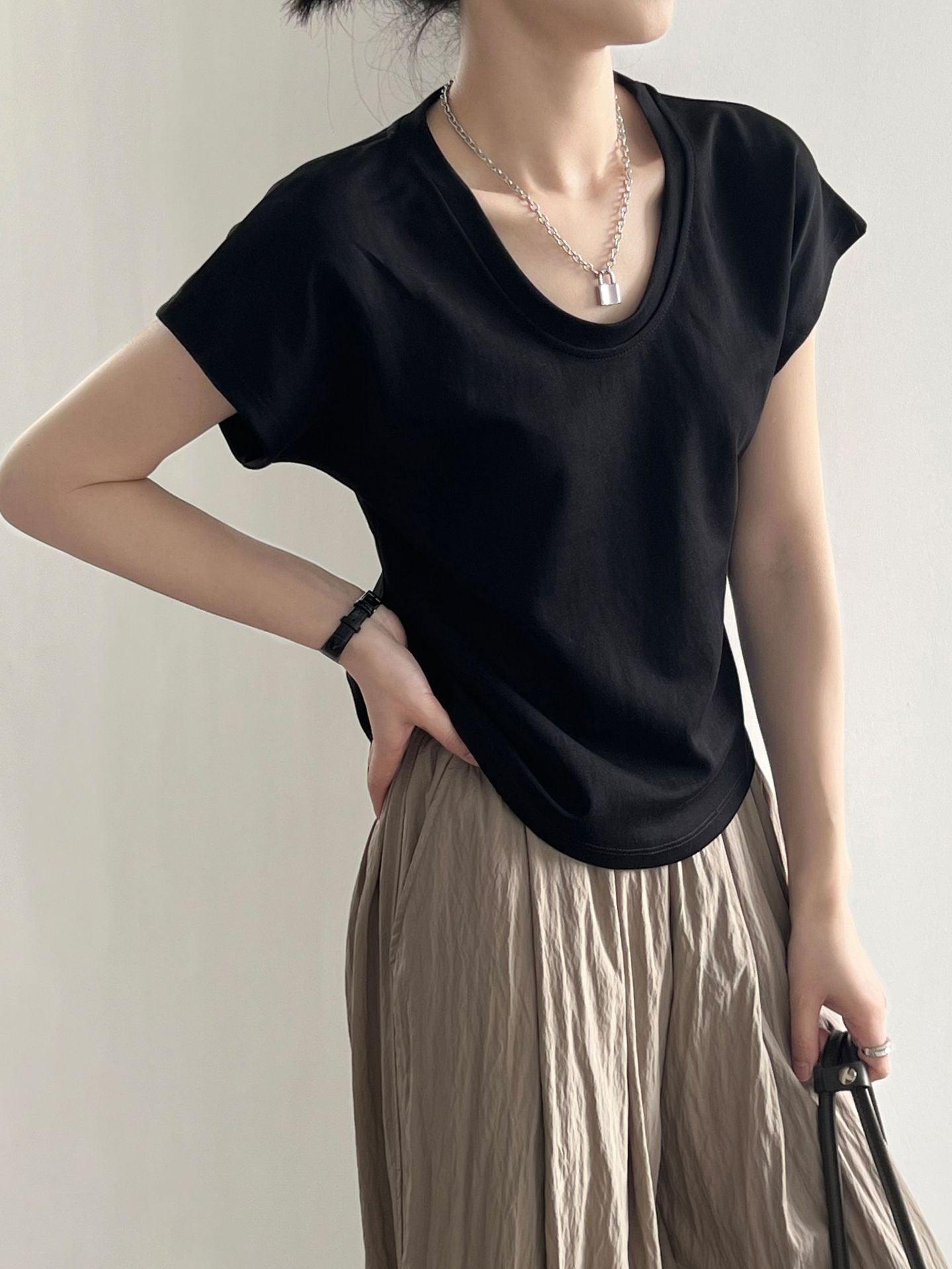 Women Summer Wide Sleeved Top - ForVanity women's clothing, women's t-shirts T-Shirts