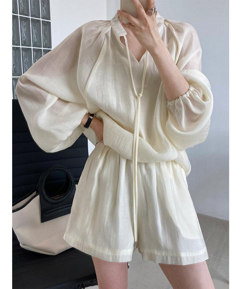 Summer Casual Sun Protection Shorts Outfit - ForVanity 