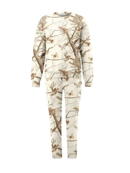 Camouflage Butterfly Sweater Trousers Casual Pants Outfit