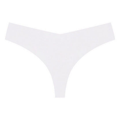 Seamless V-Shaped Low Waist T Back Thongs - ForVanity underwear, women's lingerie Thongs