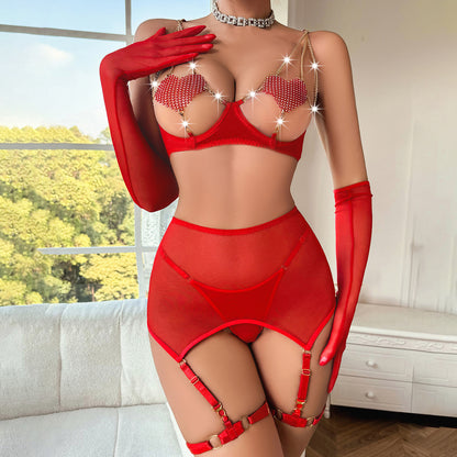 Trendy Sheer Mesh Lingerie Set