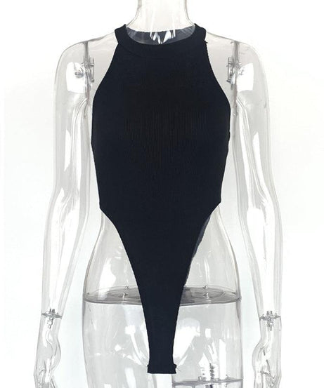 Summer Slim High Slit Bodysuit - ForVanity women's bodysuits, women's clothing Bodysuits