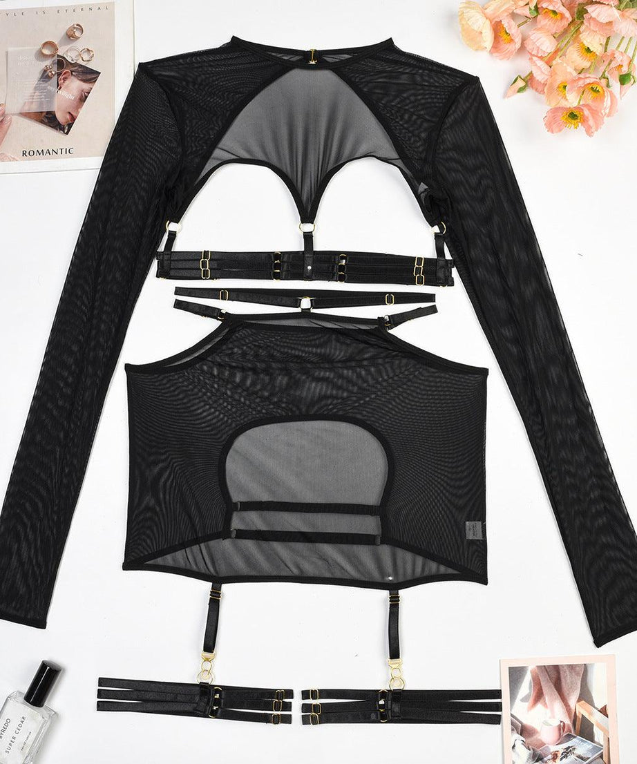 Edgy Cutout Strap Lingerie Set - ForVanity lingerie, women's lingerie Lingerie Set