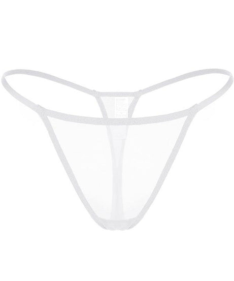 Sheer Mesh Low Waist T-Back Thongs - ForVanity underwear, women's lingerie Bikini