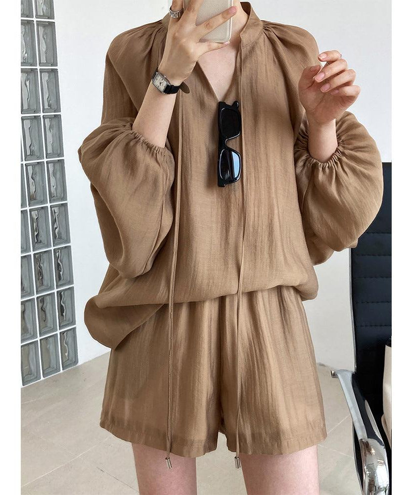 Summer Casual Sun Protection Shorts Outfit - ForVanity 