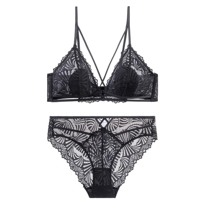 Breathable Lace Criss-Cross Lingerie Set - ForVanity lingerie set, women's lingerie Lingerie Set