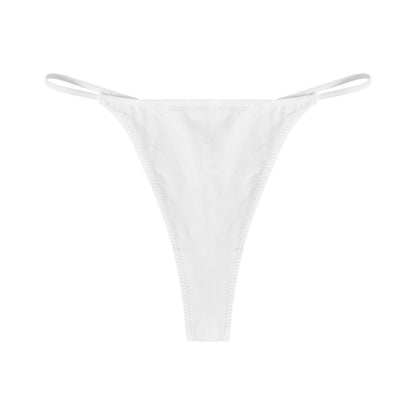 Peach Hip High Cut Cotton Thong Panties - ForVanity underwear, women's lingerie Thongs