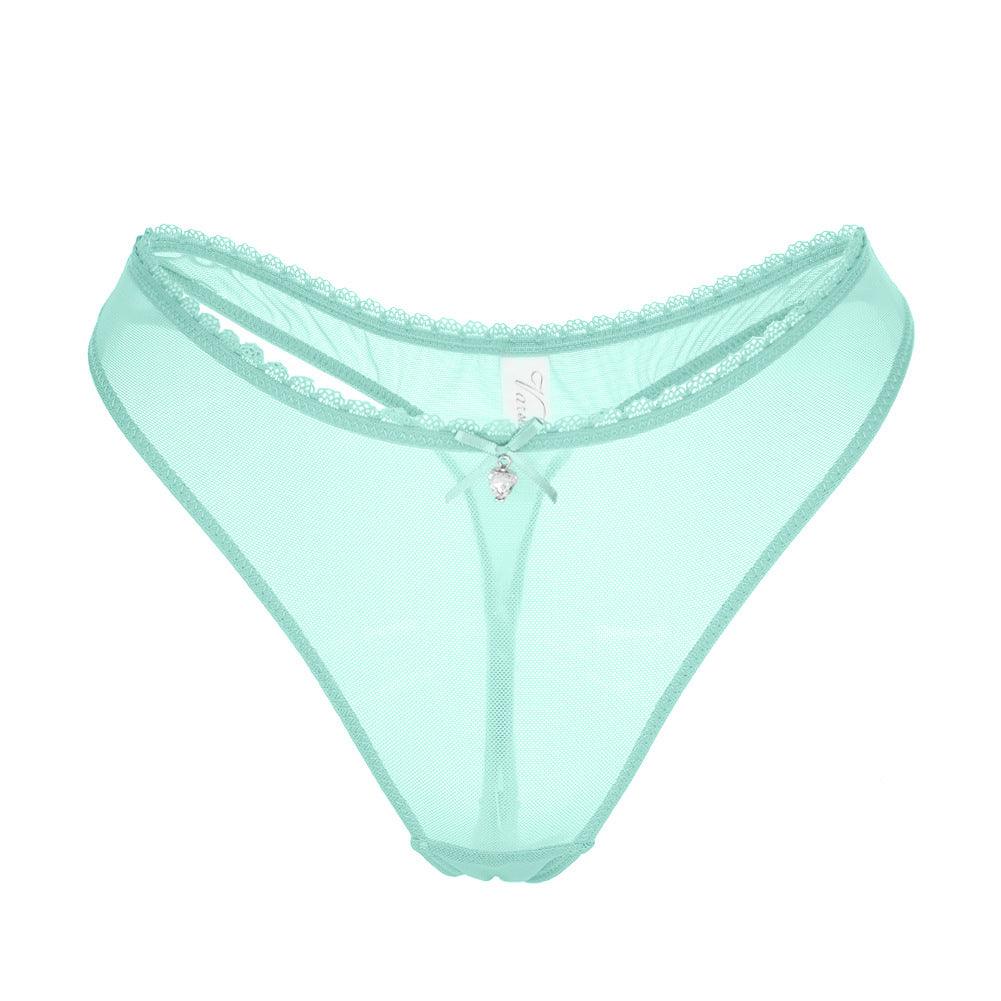 Ultra Thin Transparent Mesh Lace Thong Panties - ForVanity underwear, women's lingerie Thongs