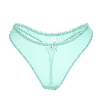 Ultra Thin Transparent Mesh Lace Thong Panties