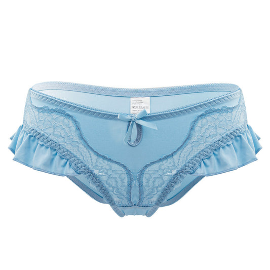 Bow Ruffled Lace Hollow Out Briefs