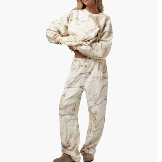 Camouflage Butterfly Sweater Trousers Casual Pants Outfit