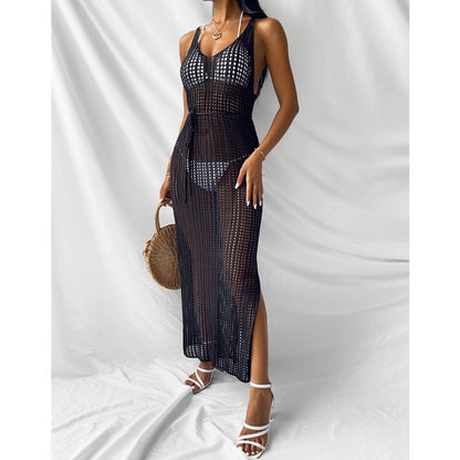 Vacation Beach Hollow Out Knitted Dress