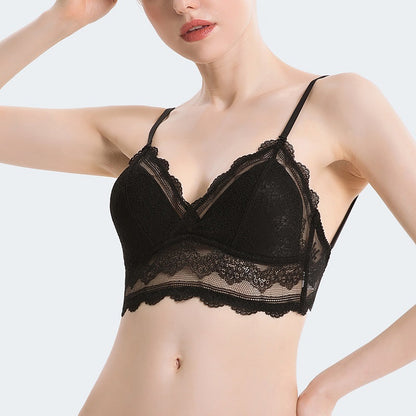 French U-Shaped Lace Triangle Cup Bra