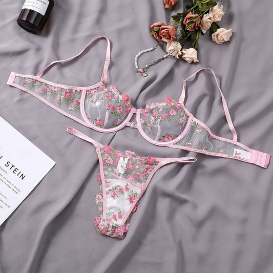 Embroidery High Quality Lingerie Set
