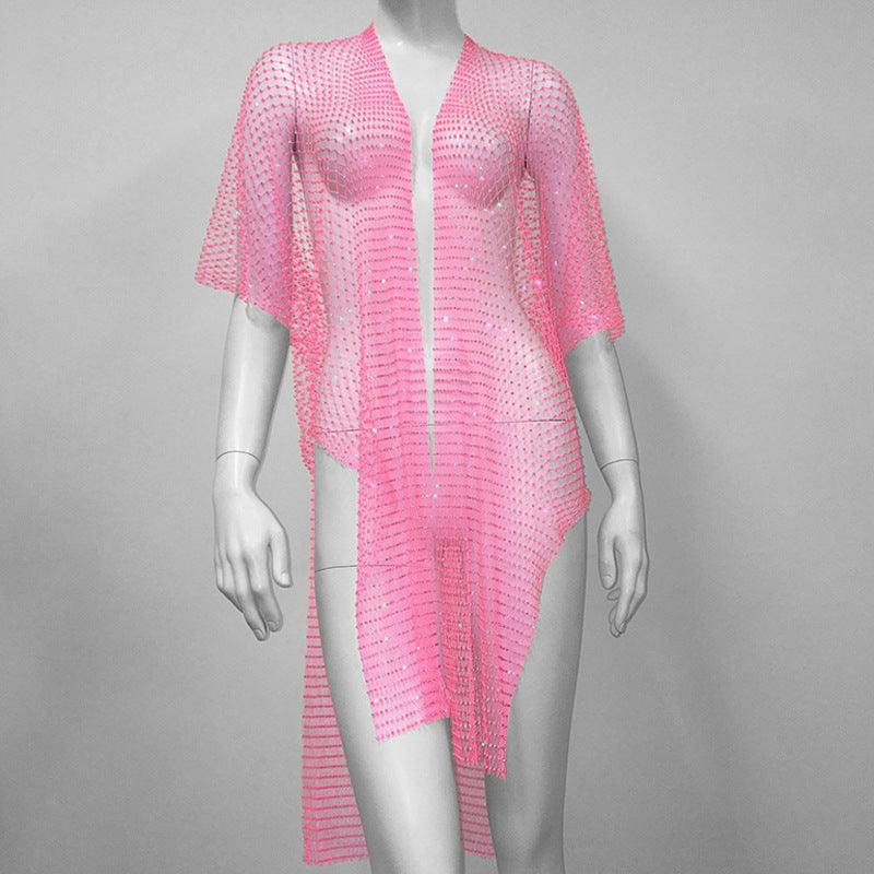 Mesh Rhinestone Fishnet Dress - ForVanity dress, Vacation Dress Vacation Dress