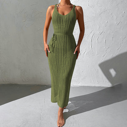 Vacation Beach Hollow Out Knitted Dress