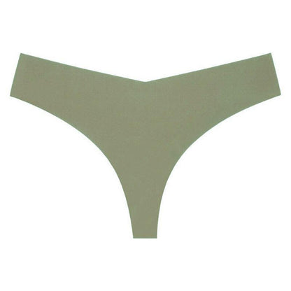 Seamless V-Shaped Low Waist T Back Thongs - ForVanity underwear, women's lingerie Thongs