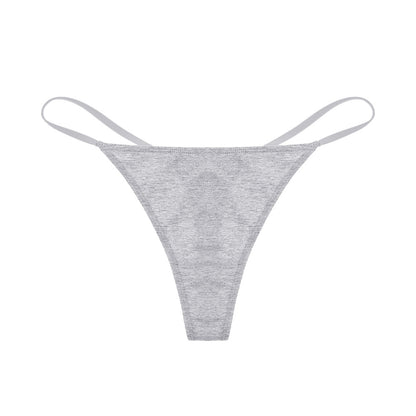 Peach Hip High Cut Cotton Thong Panties - ForVanity underwear, women's lingerie Thongs