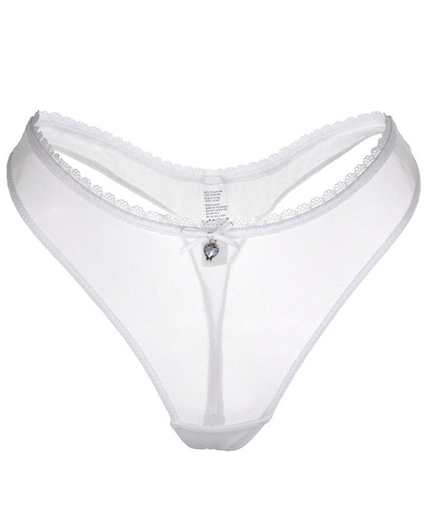 Ultra Thin Transparent Mesh Lace Thong Panties - ForVanity underwear, women's lingerie Thongs