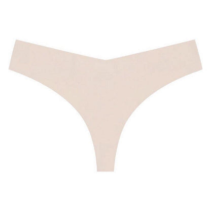 Seamless V-Shaped Low Waist T Back Thongs - ForVanity underwear, women's lingerie Thongs