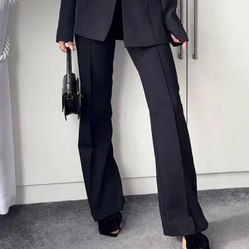 Women’s Off Shoulder Trousers Two-Piece Suit - Elegant Office Style - ForVanity women's clothing, women's outfits, women's suits Pant Suits