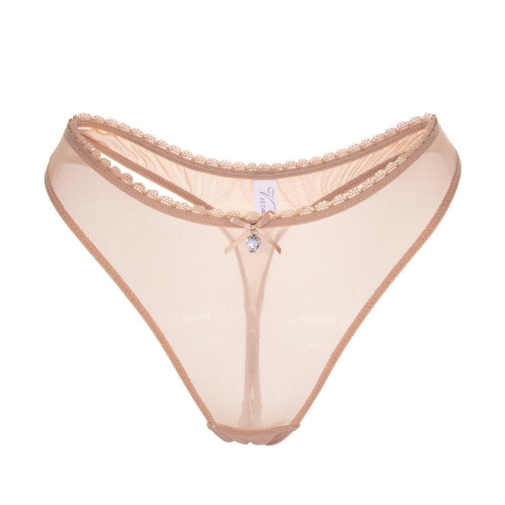 Ultra Thin Transparent Mesh Lace Thong Panties - ForVanity underwear, women's lingerie Thongs