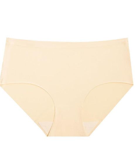 Mid High Waist Women Ice Silk Seamless Hip Lifting Briefs - ForVanity underwear, women's lingerie Briefs