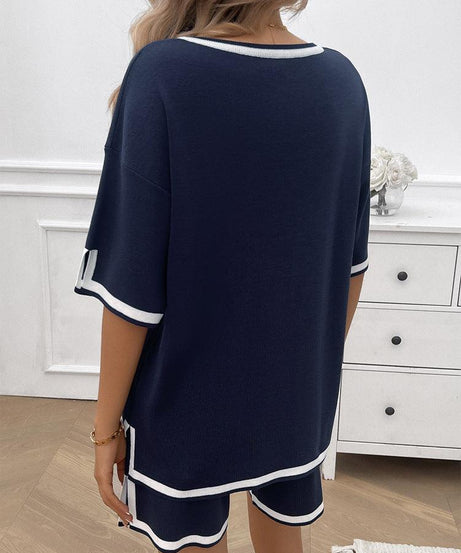 Summer Women Casual Sweater Shorts Outfit - ForVanity sweaters outfits, women's outfits Sweaters Outfits