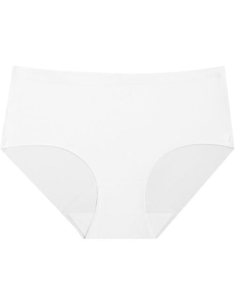 Mid High Waist Women Ice Silk Seamless Hip Lifting Briefs - ForVanity underwear, women's lingerie Briefs