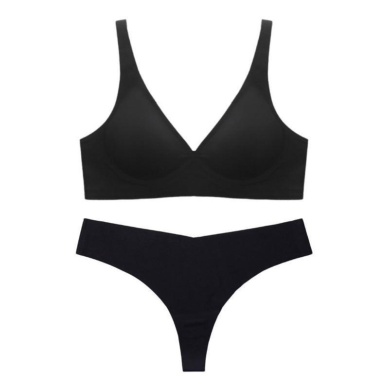 Wireless Seamless V-Neck Lingerie Set - ForVanity lingerie set, women's lingerie Lingerie Set