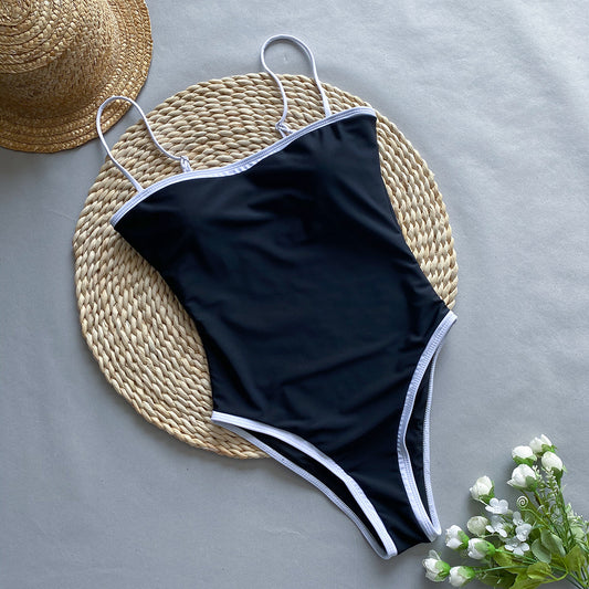 One Piece Bikini Stitching Swimsuit