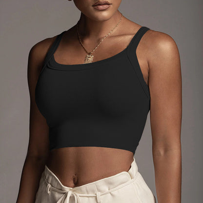 Cropped Slim Fit Top