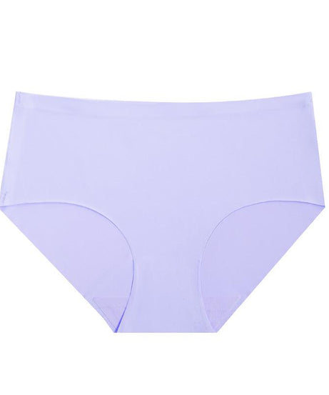 Mid High Waist Women Ice Silk Seamless Hip Lifting Briefs - ForVanity underwear, women's lingerie Briefs